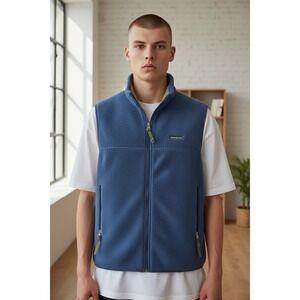 Vintage Patagonia Synchilla Fleece Vest Mens L Blue Full Zip Up STY 25182 EUC